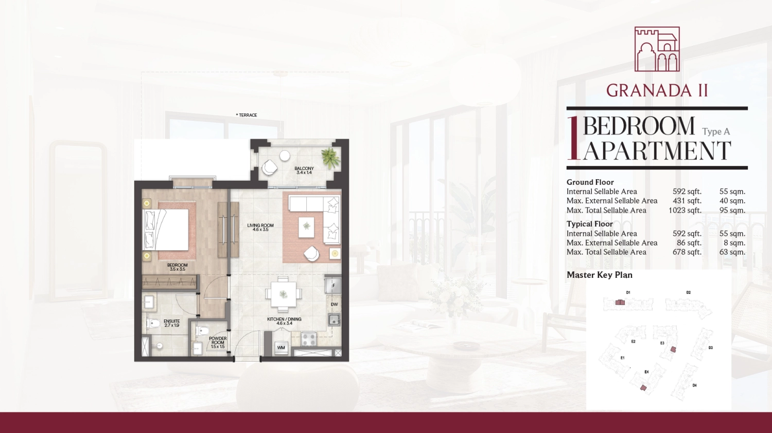 1 BR - Type A